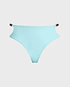 Bas de maillot de bain taille haute femme uni Perle