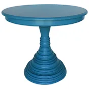 #10-1mod18  Custom Beehive Pedestal Table With Painted Finish