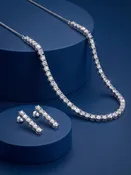 Silver White Jewellery Set