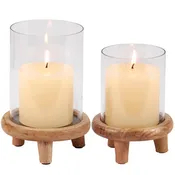 2-Hurricane Candle Holder Set