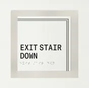 ADA Exit Stair Down Sign