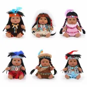 10" Vinyl Posable Native American Dolls (Set Of 6 Asst'd) DV10776K
