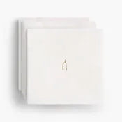 Wishbone Gold Foil Cocktail Napkin