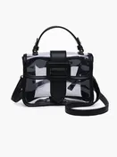 Toni Clear Crossbody Bag: Black