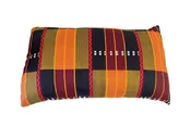 #101 African kente Cloth Throw Lumbar Pillow  18" W