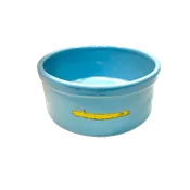 blue deep dish logo bowl