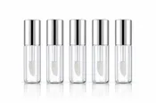 1.2 ml Clear Mini Lip Gloss Tube Refillable w/Silver Cap (Pack of 5)