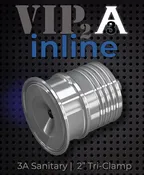 VIP2-3A | Certified Sanitary Inline Refractometer | 2″ Tri-Clamp