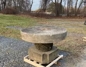 Antique Round Stone Garden Dining Table