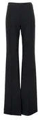 Adam Lippes Eva Flare Pants with Slit in Black