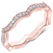 14K “Namaste” Sculpted Stackable Diamond Eternity Band
