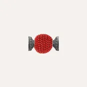 Clara Williams Caviar Red Bead Pendant