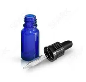 1 oz. Glass Dropper Bottle | Blue | 5-Pack