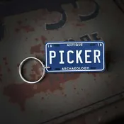 Picker License Plate Rubber Keychain