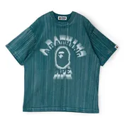 A Bathing Ape Brush College Relaxed Fit Tee M (Green)