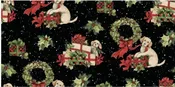 Adorable Holiday Dog Print in 100% Cotton — The Broadway Silk Store