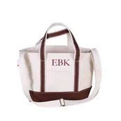 Monogrammed Nantucket Crossbody Tote - Brown