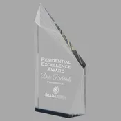 10.25" Crystal Beveled Peak w/ Bottom Award