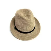 Callie Fedora - Cotton Blend Hat with Braided Suede Band
