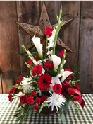 Scarlet & Ivory Elegance — Wanamaker Flower Shoppe