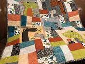 Dinosaur Baby Quilt Pattern PDF Dino Dude Quilt As You Go Rail Fence