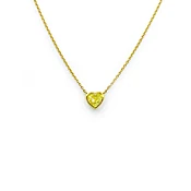 Fancy Natural Heart Diamond Necklace