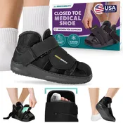 Closed Toe Medical Walking Shoe | Lightweight Foot Cast Brace for Metatarsal Stress Fractures, Post-Surgery, Broken Toe Recovery