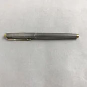 Parker 75 Sterling Silver Flat Top Fountain pen 14k M Gold Nib Made In USA #5