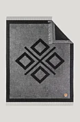 Black Monogram Throw