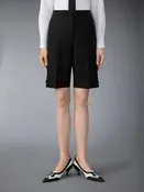 3-PLY WOOL MOHAIR BERMUDA SHORTS