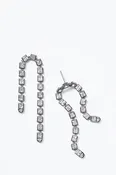 Arc Earrings - White Zircon