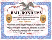 Bail Bond USA Certificate