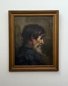 Oil Portrait of a Man in Profile — Gray House Art & Antiques