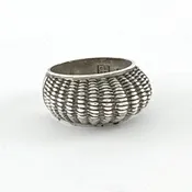 Basket Weave Ring<br>By Harvey Begay<br>Size: 6.5