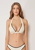 Driehoek-Bikini Voorgevormd Tweekleurig Embroidery