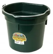 20-qt Flat Back Plastic Bucket in Green
