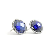 Blue Quartz Diamond Earrings — Salvatore & Co.