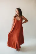 Arc Cami Dress- Rust