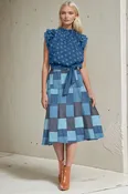 Allas Skirt - Denim Patchwork