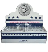 100 H.E. Harris Round Coin Tubes for Small Dollar ( 25 Coins Each )