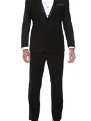 Bronson Black Slim Fit Notch Lapel Tuxedo — AVA Formals and Laney Bridal