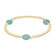 Enewton Admire 3mm Gemstone Gold Bracelet - Amazonite