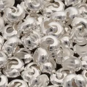 Beadsmith-Findings-3mm Crimp Cover-Silver-Quantity 12