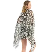 Black and White Animal Print Scarf