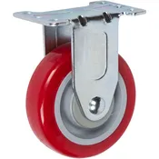 5030 Series 3 Non Marking Polyurethane Rigid Caster (Red / Gray)