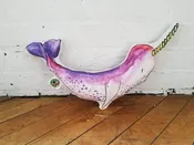 Narwhal Throw pillow — Drumming Beetle