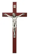 10 In Cherry Stain Crucifix - Made in USA
