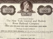 1970s New York Central & Hudson River Railroad 3.5% Registered Gold Bond Penn Central Era Michigan Central Collateral Vintage 📜