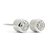 Bezel Diamond Stud Earrings — Salvatore & Co.