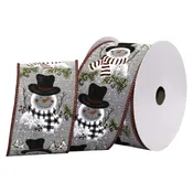 2-1/2″ COZY SNOWMEN 10YD Grey/White/Red